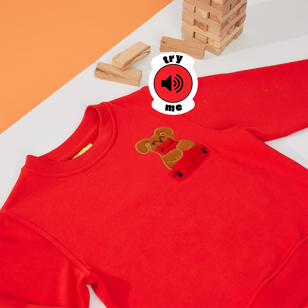 Squeaky Red Crew Neck Sweatshirt