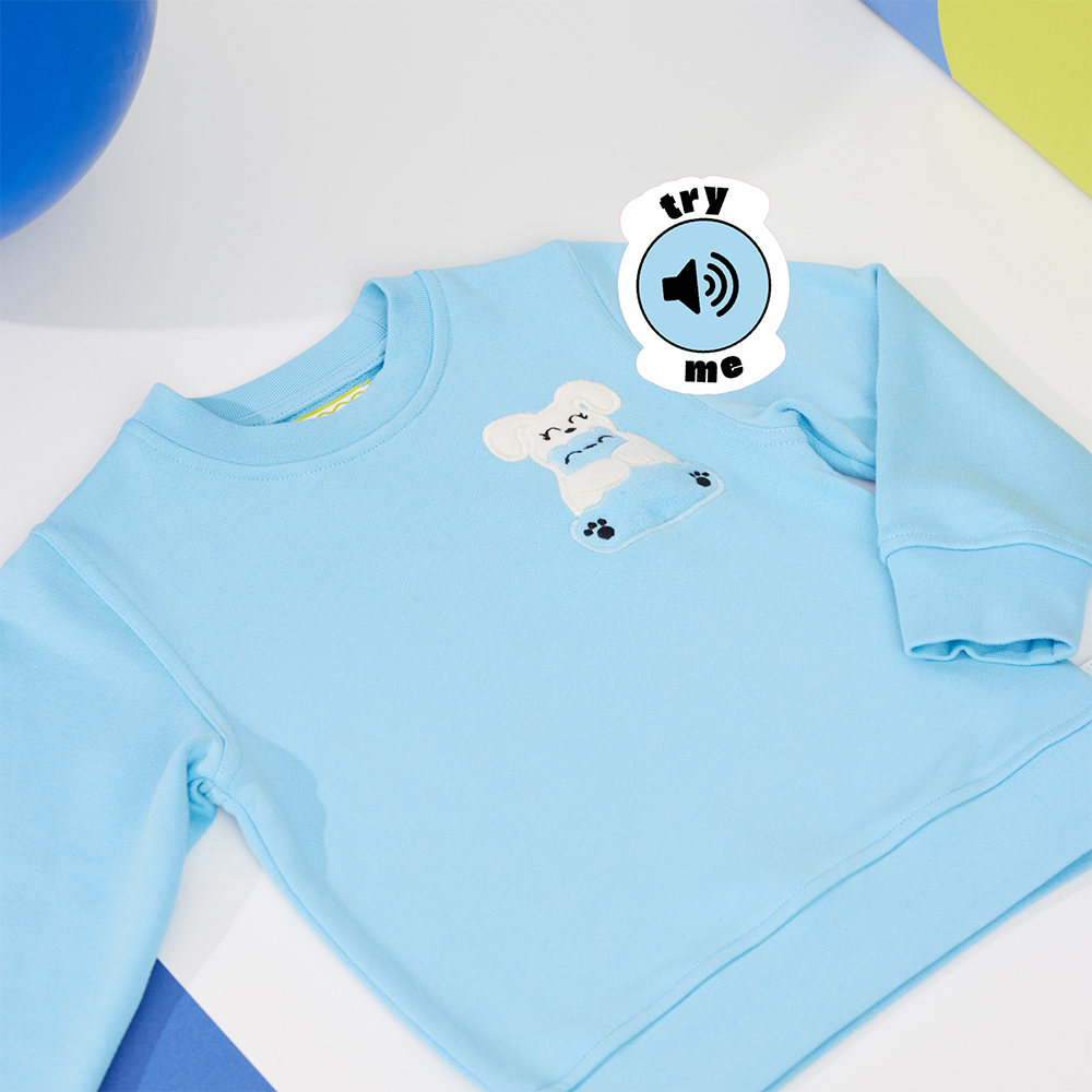 Squeaky Baby Blue Crew Neck Sweatshirt