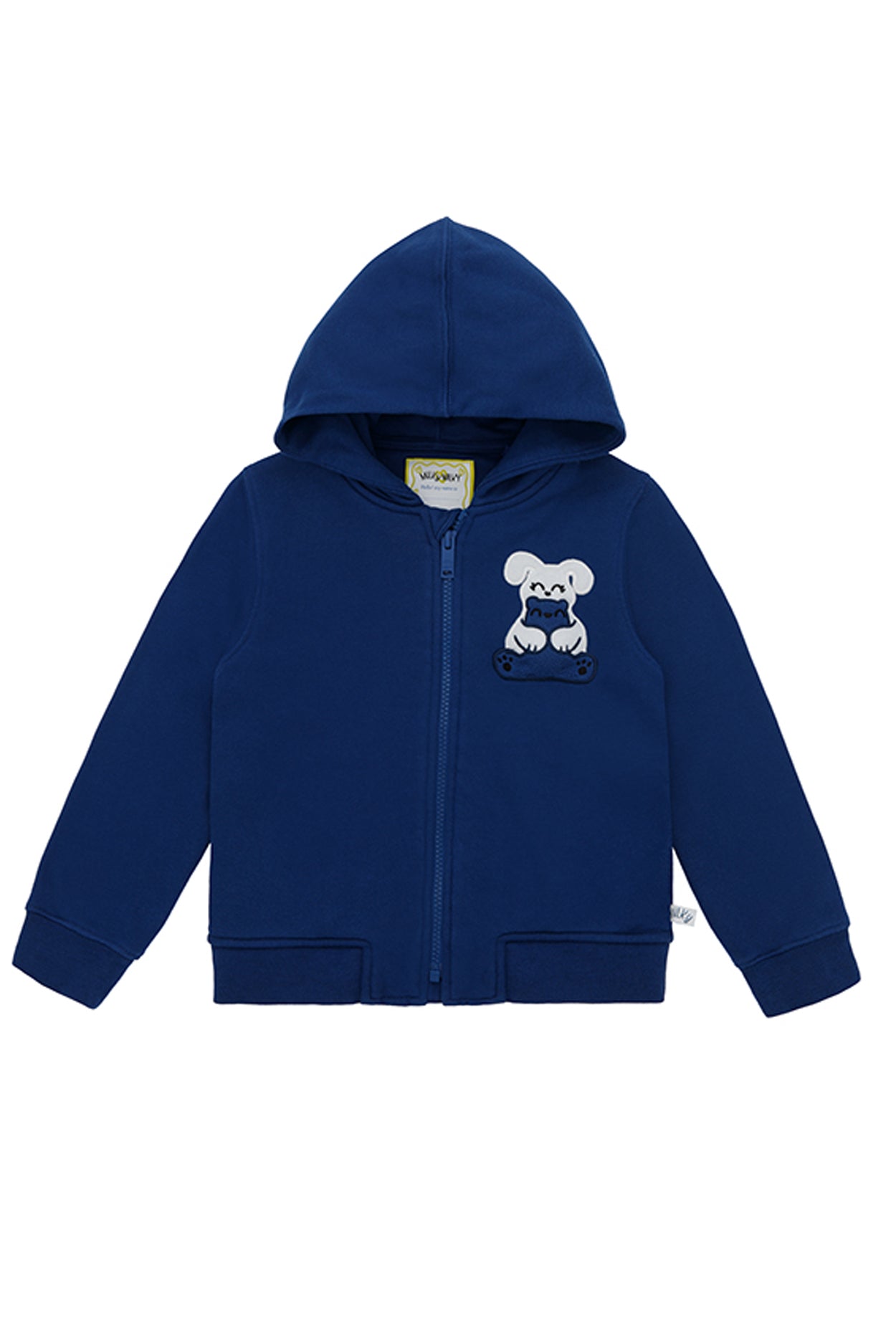 Squeaky Navy Blue Zipped Hoodie Sweatshirt