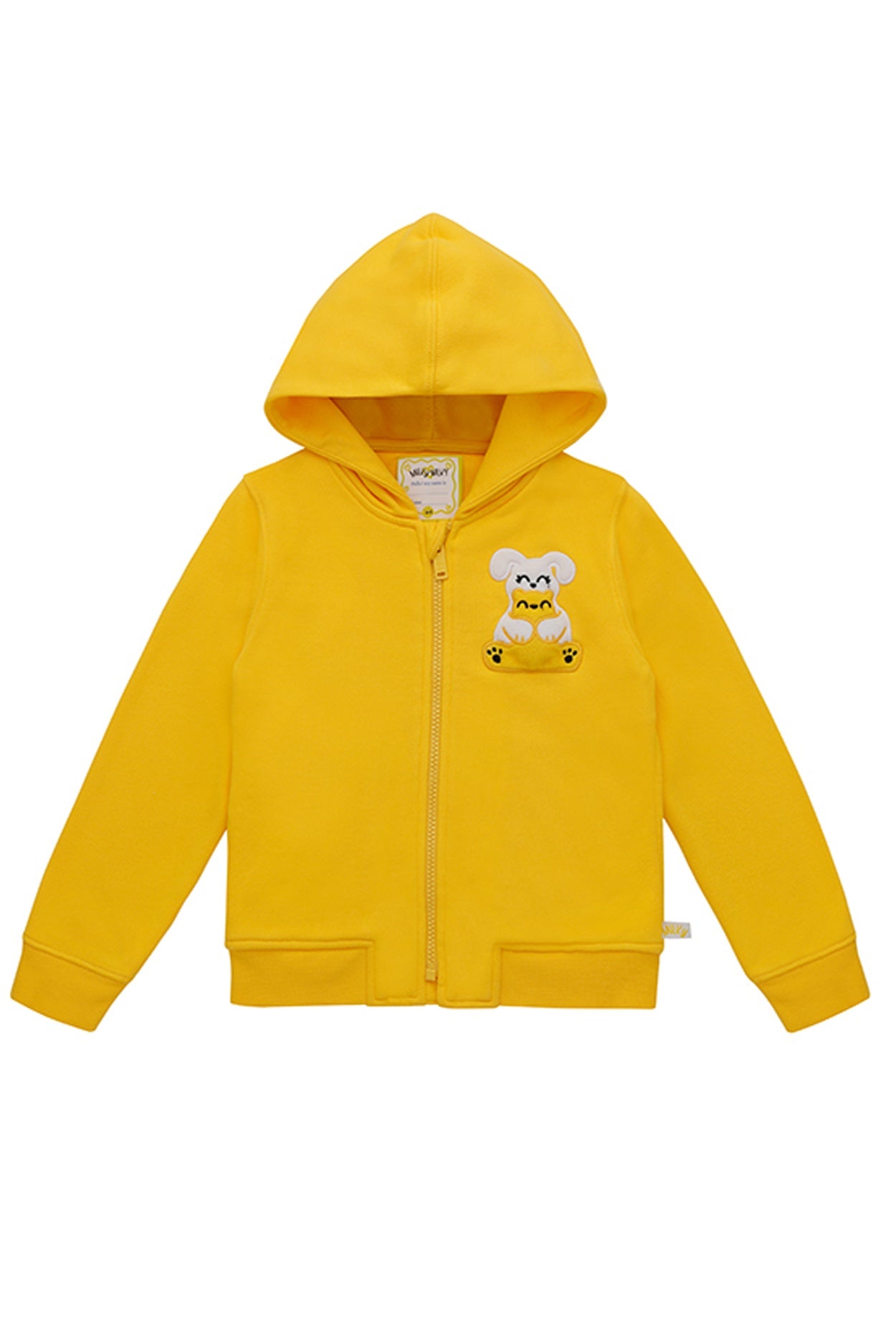 Squeaky Yellow Zipped Hoodie Sweatshirt