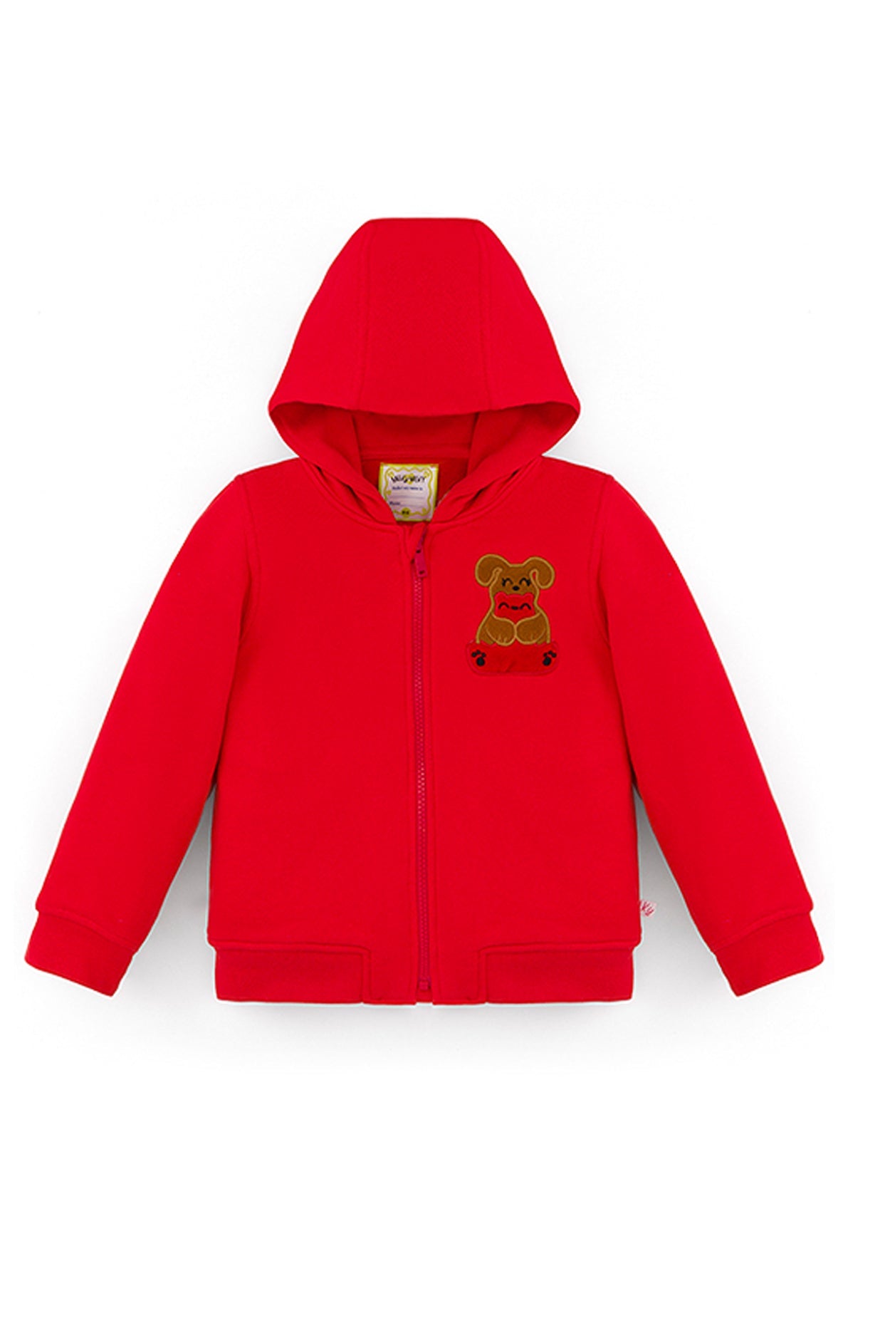 Squeaky Red Zipped Hoodie Sweatshirt