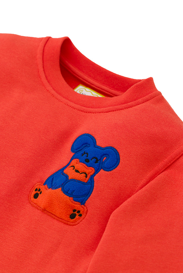 Squeaky Orange Crew Neck Sweatshirt