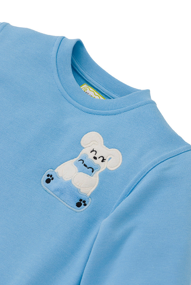 Squeaky Baby Blue Crew Neck Sweatshirt