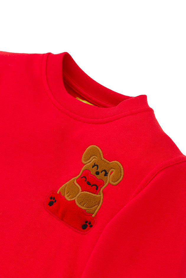 Squeaky Red Crew Neck Sweatshirt