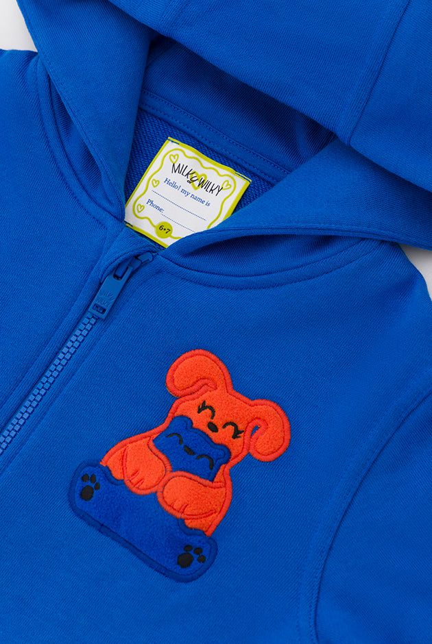 Squeaky Cobalt Blue Zipped Hoodie Sweatshirt
