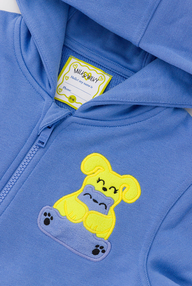 Squeaky Lilac Zipped Hoodie Sweatshirt