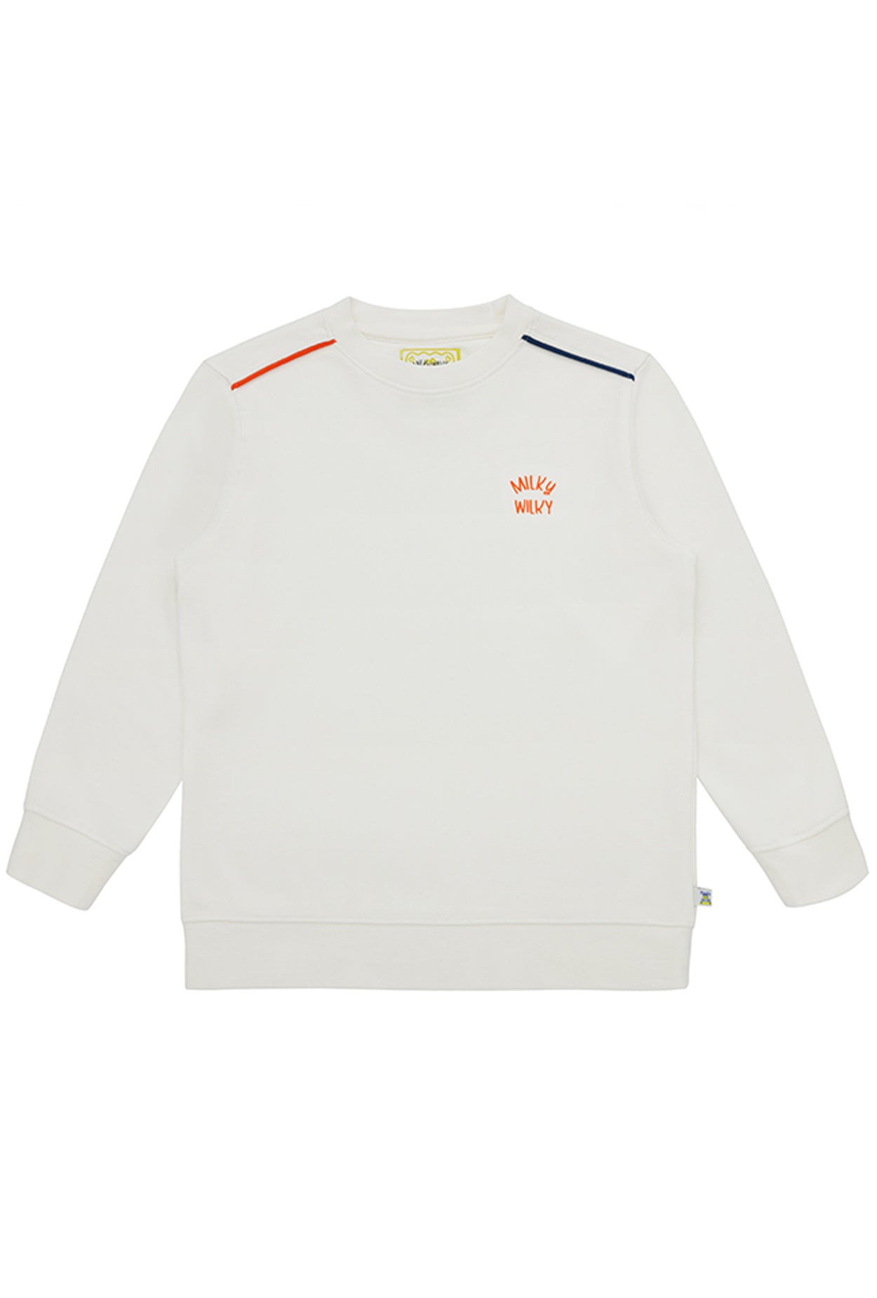 Boy Kids White Crew Neck Sweatshirt