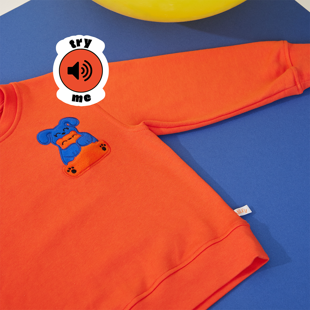 Squeaky Orange Crew Neck Sweatshirt