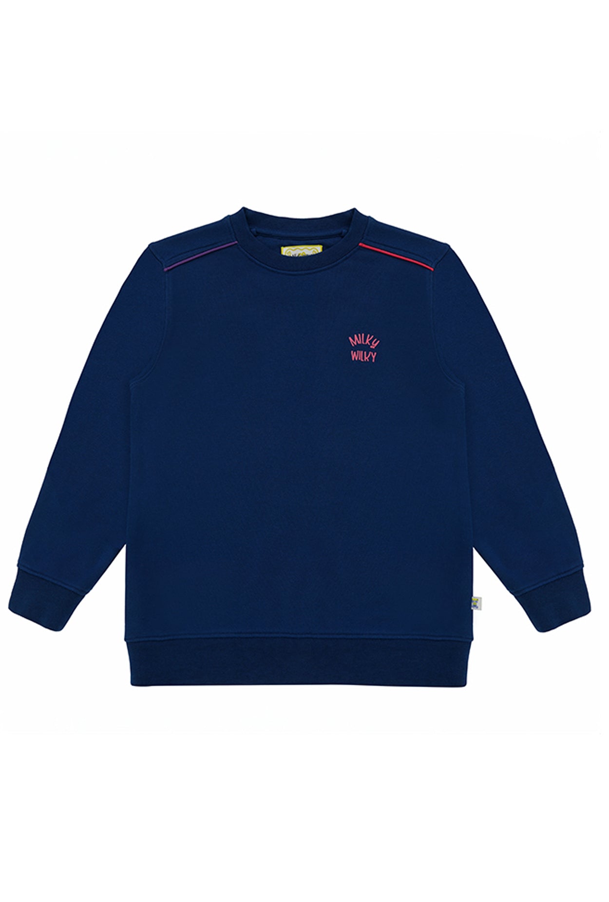 Girl Kids Navy Blue Crew Neck Sweatshirt